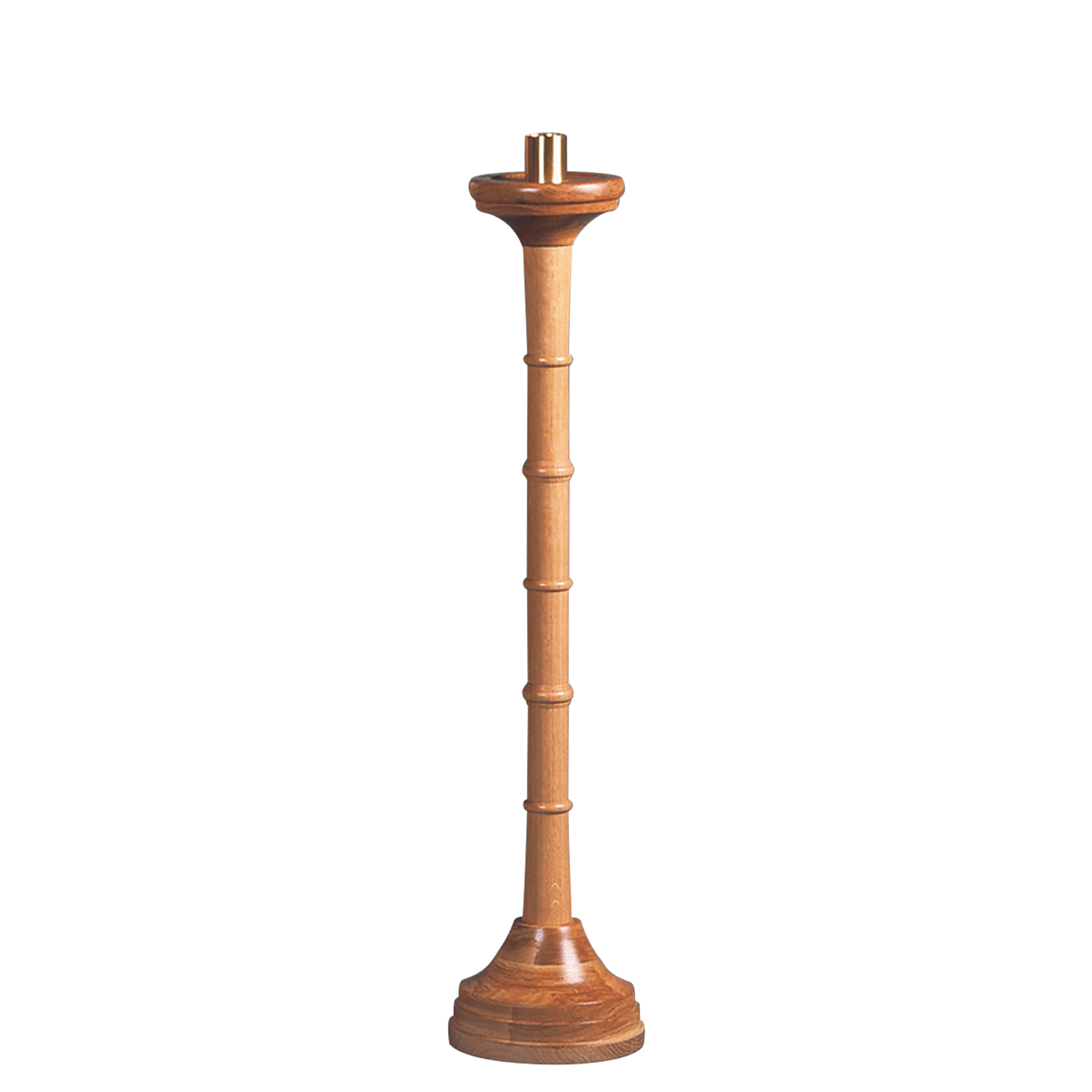 turned oak paschal candlestick - 44" high