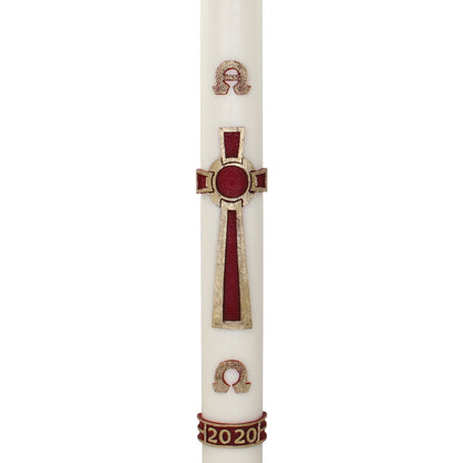 Celtic Circle Cross Wax Relief Paschal Candle - Hayes & Finch