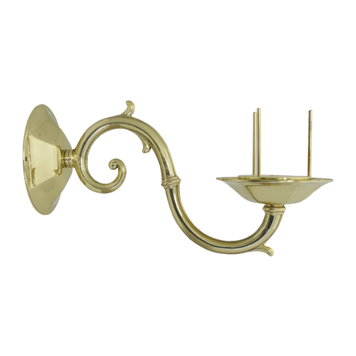 Large Scroll Arm Brass Bracket - Hayes & Finch