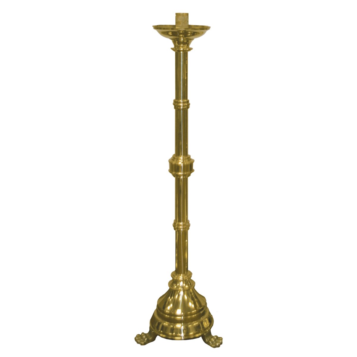 Plain Brass Paschal Candlestick - Hayes & Finch