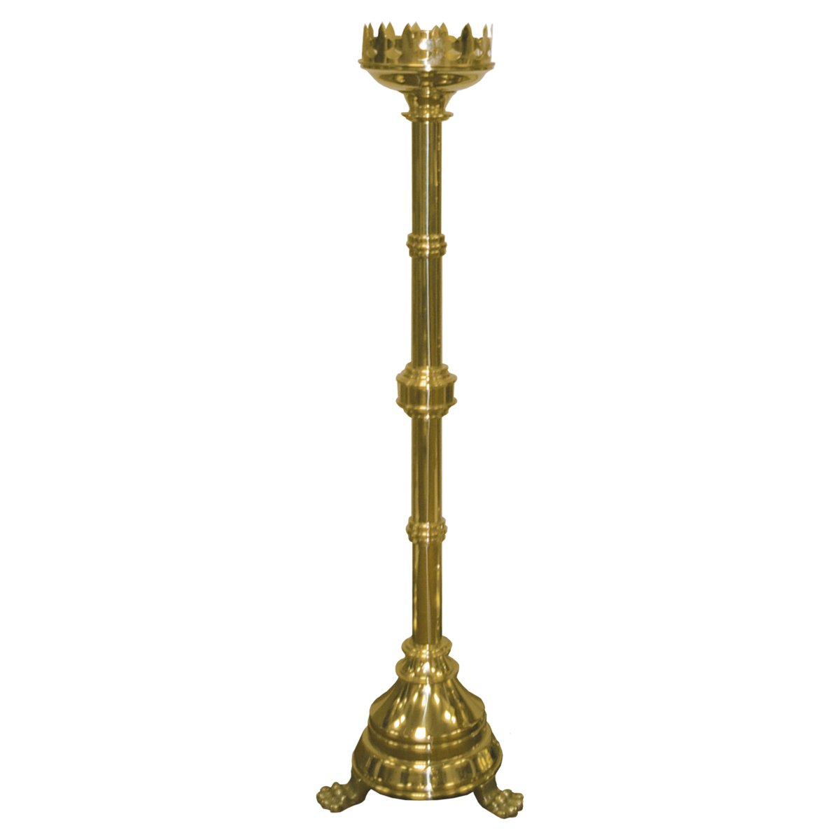 Plain Brass Paschal Candlestick - Hayes & Finch