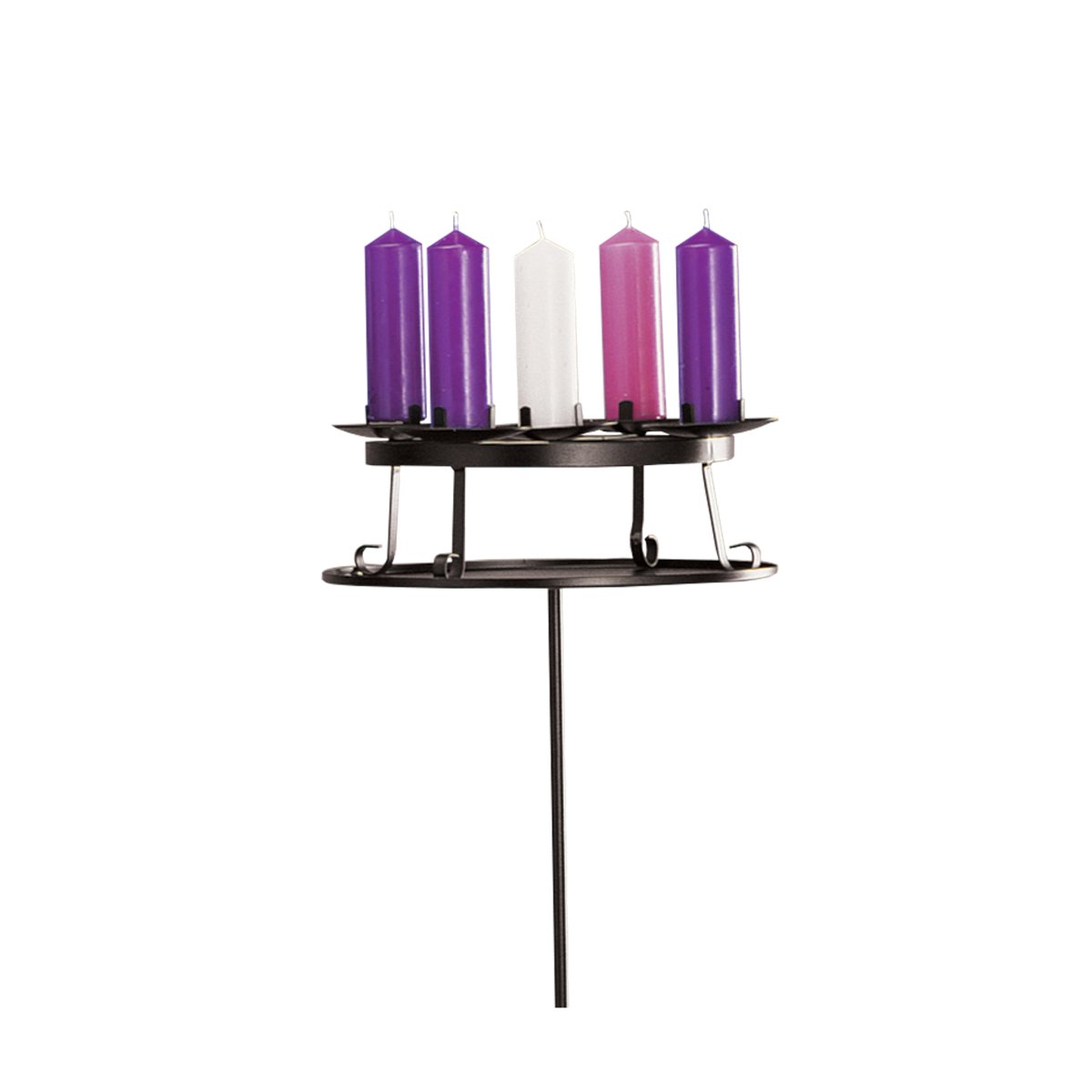 Table Candle Wreath for 2" Candles with Holding Plate - Hayes & Finch