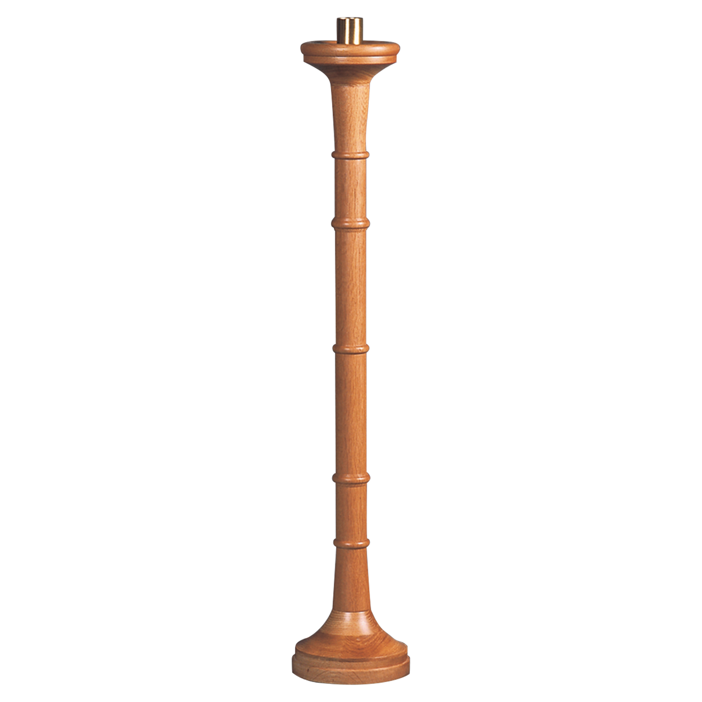 turned oak paschal candlestick - 53" high