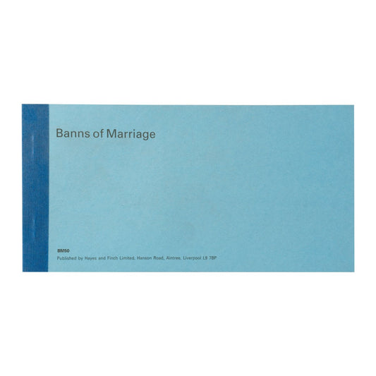 Banns of Marriage Certificates for Church Records - Hayes & Finch