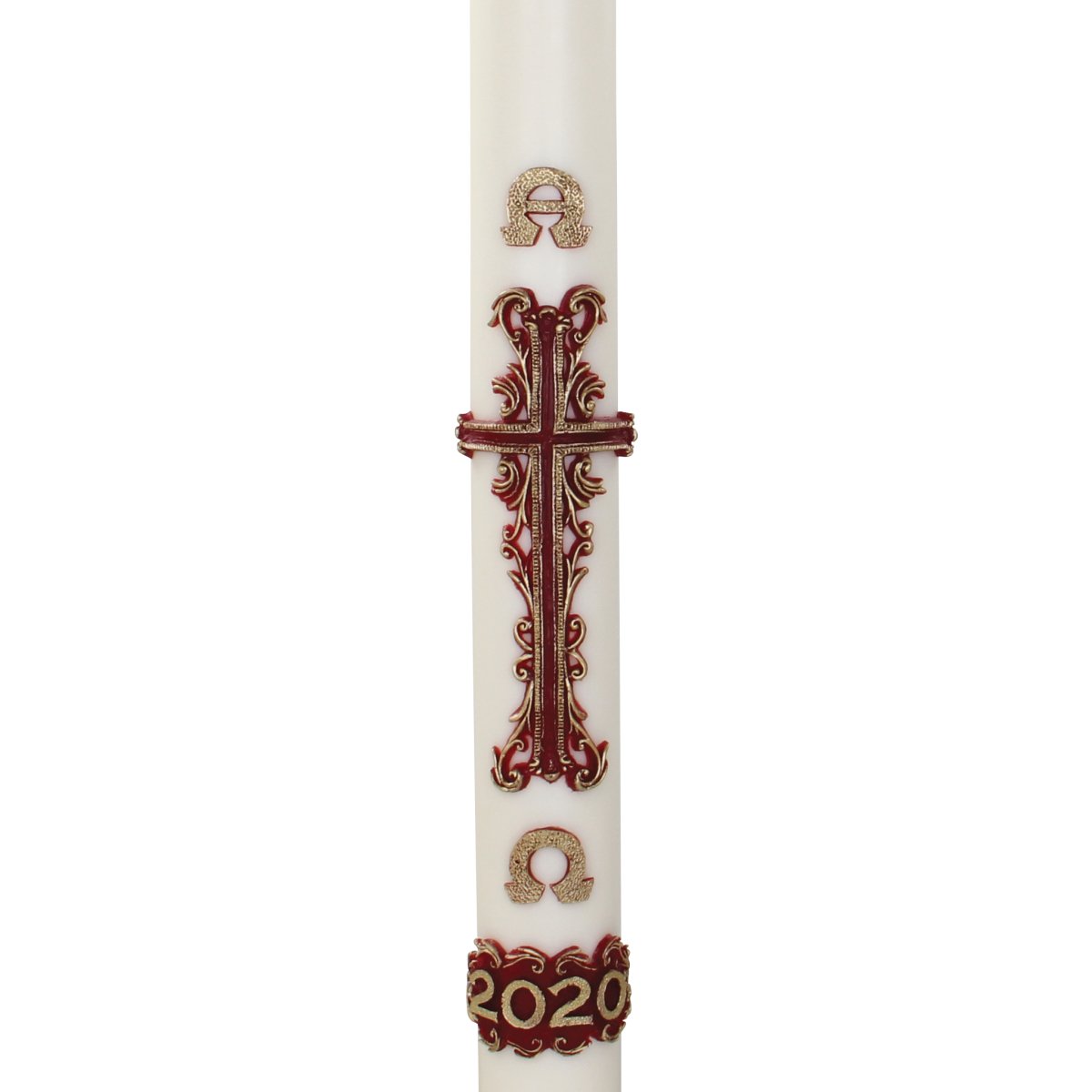Baroque Cross Wax Relief Paschal Candle - Hayes & Finch