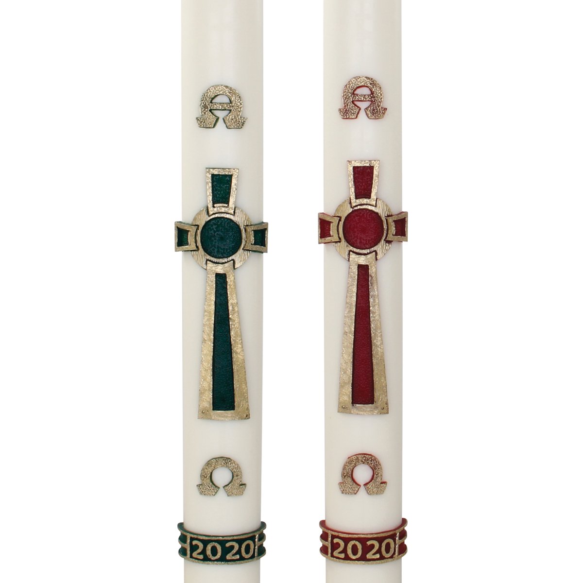 Celtic Circle Cross Wax Relief Paschal Candle - Hayes & Finch