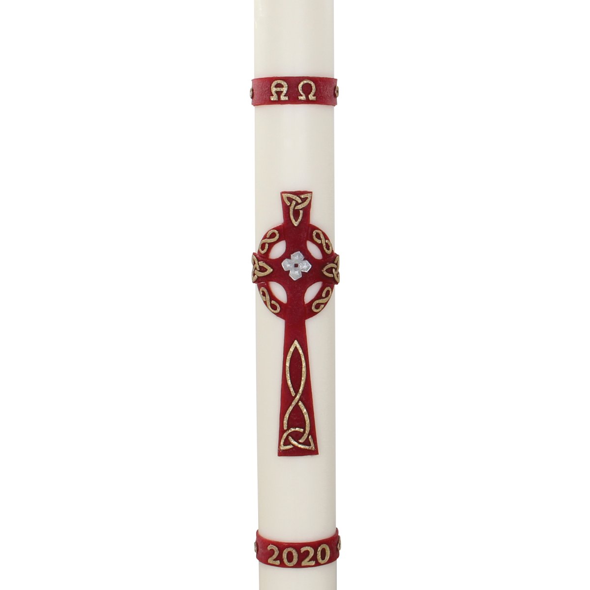 Celtic Jewelled Cross Wax Relief Paschal Candle - Hayes & Finch