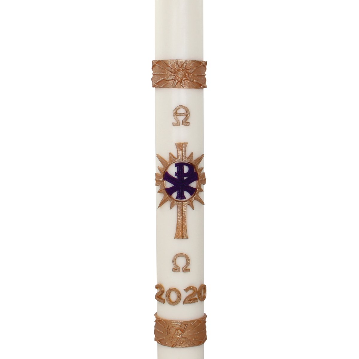 Chi-Rho Cross Premium Wax Relief Paschal Candle - Hayes & Finch