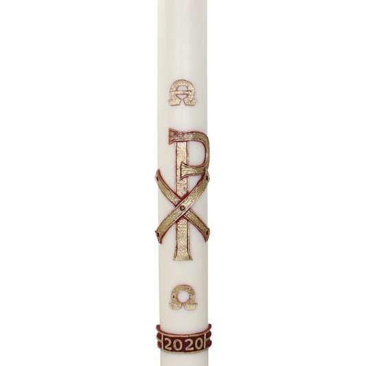Classic Chi Rho Wax Relief Paschal Candle - Hayes & Finch
