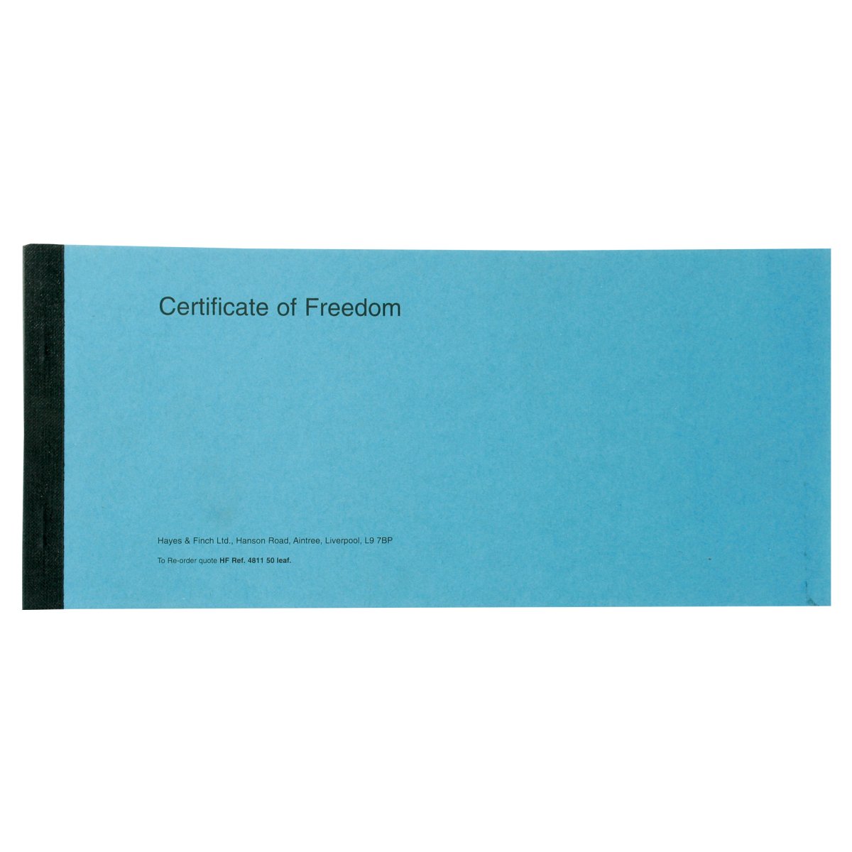 Freedom Certificates for Church Records - Hayes & Finch