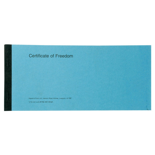 Freedom Certificates for Church Records - Hayes & Finch