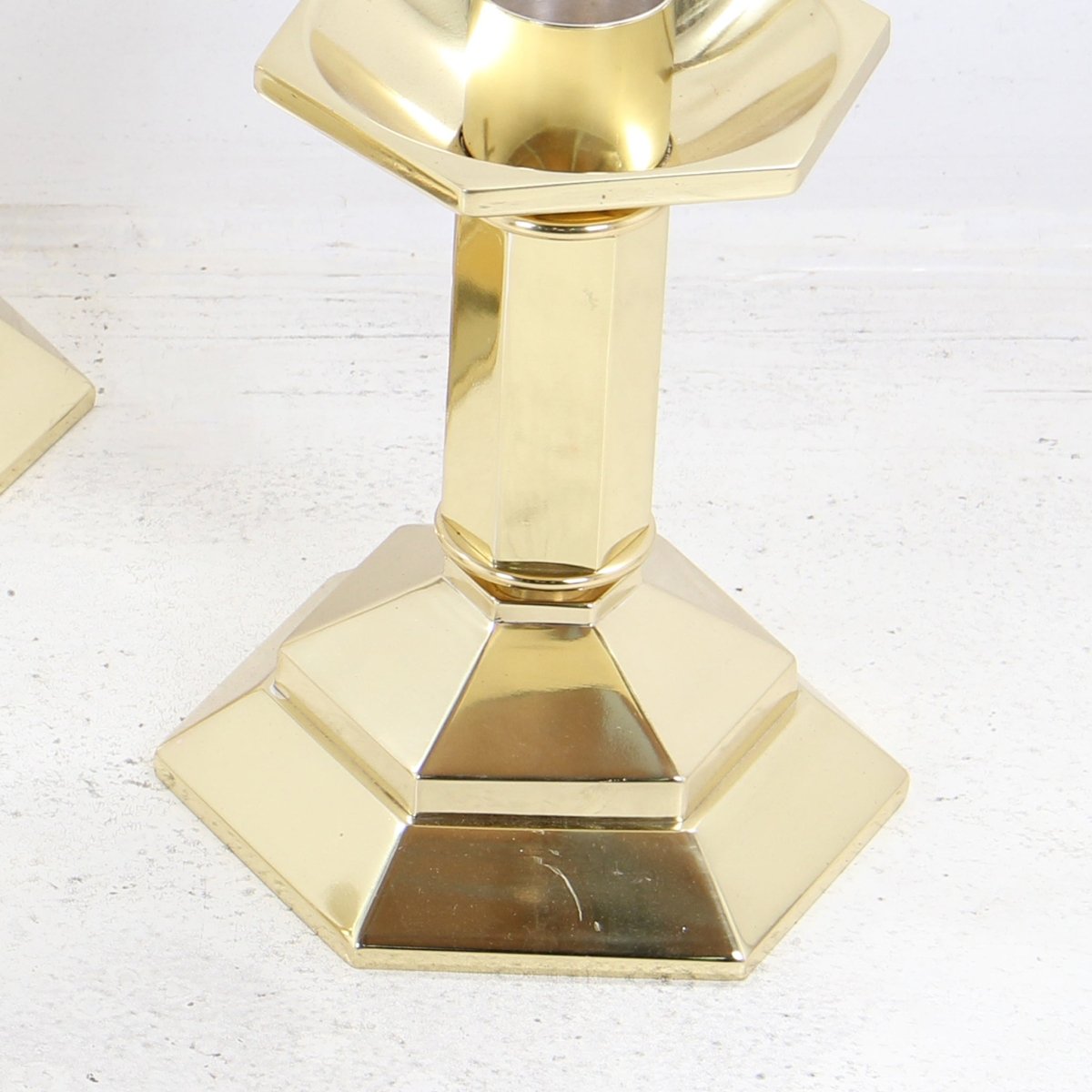 Hexagon Base Altar Cross & Candlesticks Set - Hayes & Finch