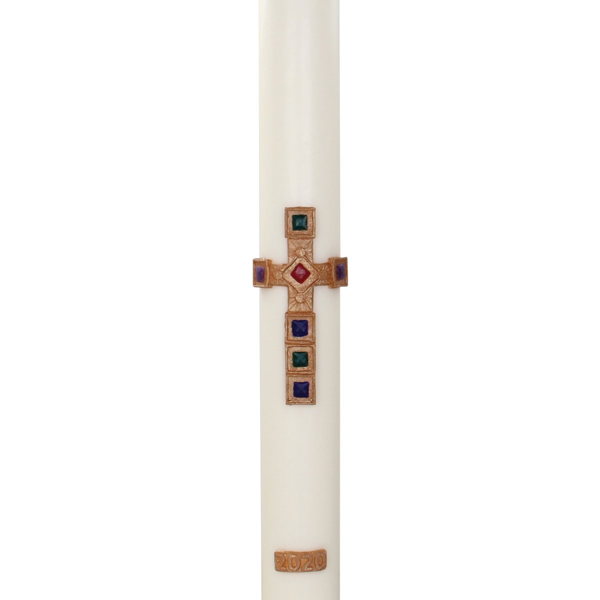Jewelled Cross Wax Relief Paschal Candle - Hayes & Finch