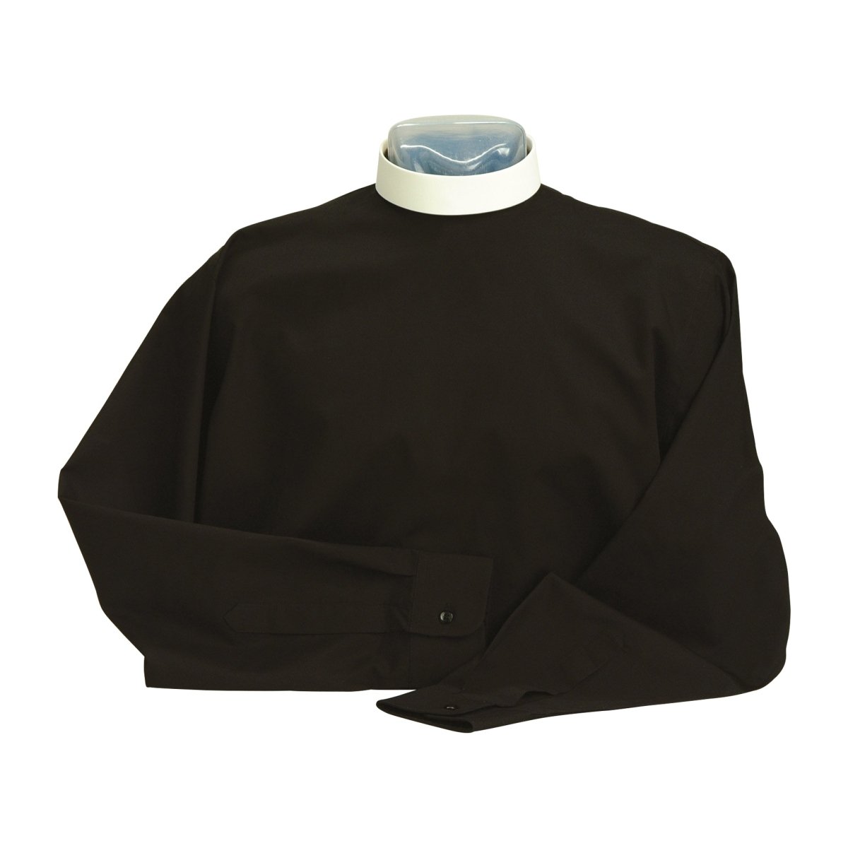 Long Sleeve Clerical Shirt Back Fastening - Hayes & Finch