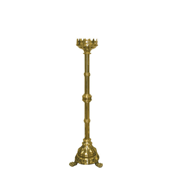Single Brass Candlestick Holder - Church Candle Holders - BlessedMart