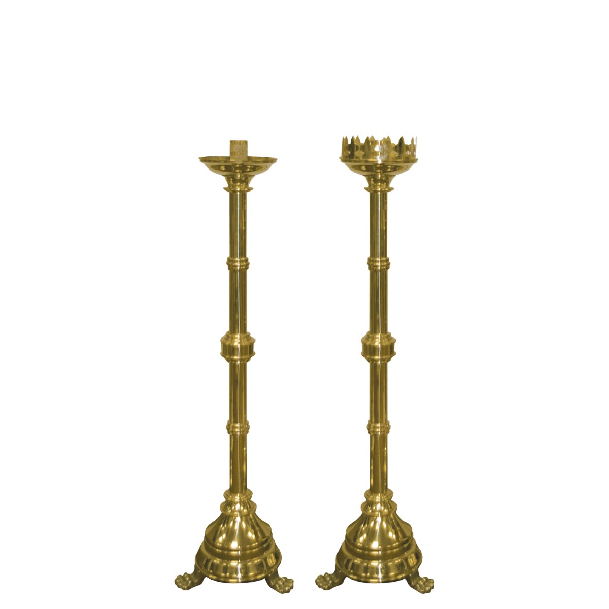 Plain Brass Altar Candlestick - Hayes & Finch