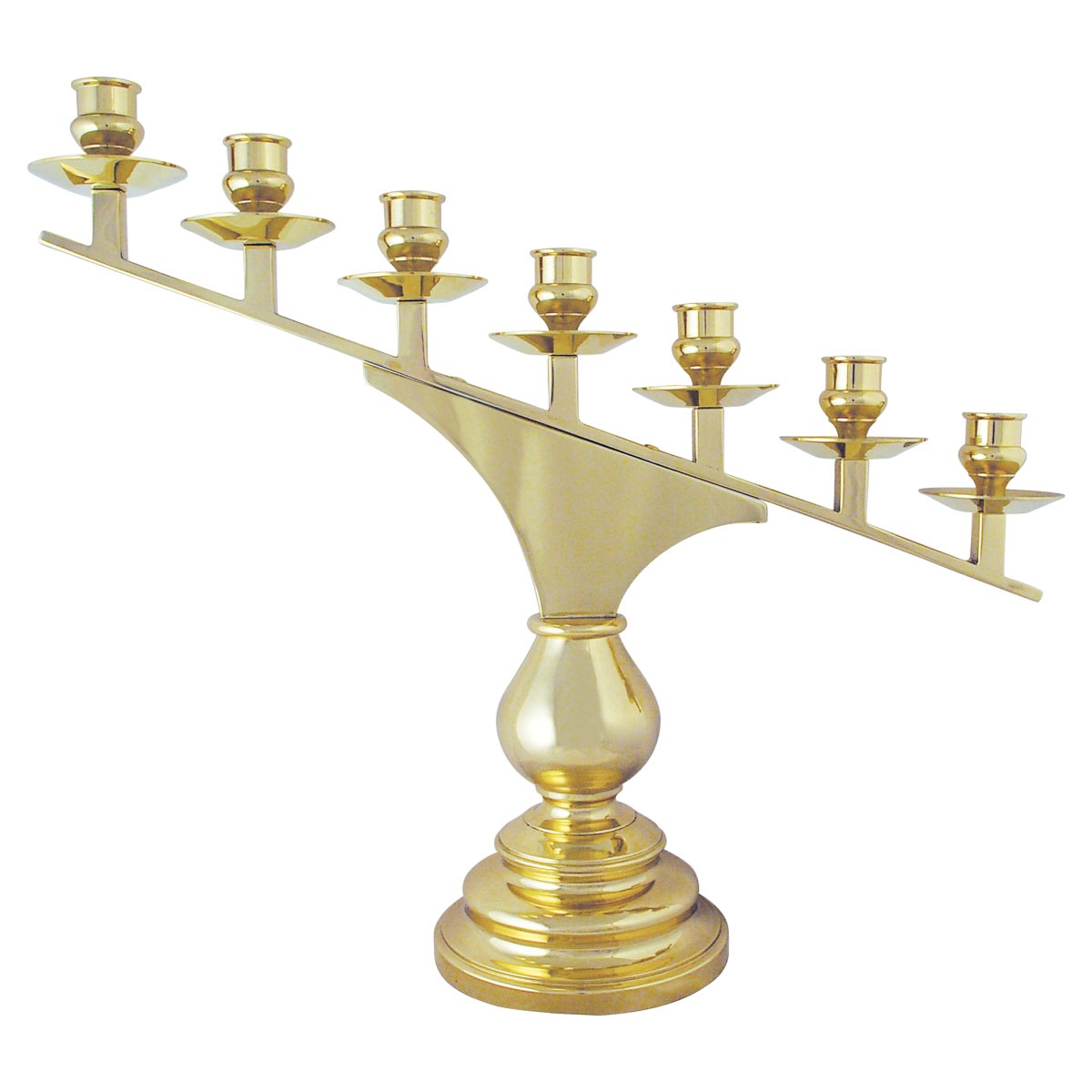 Seven Light Sloping Candlestick - Hayes & Finch