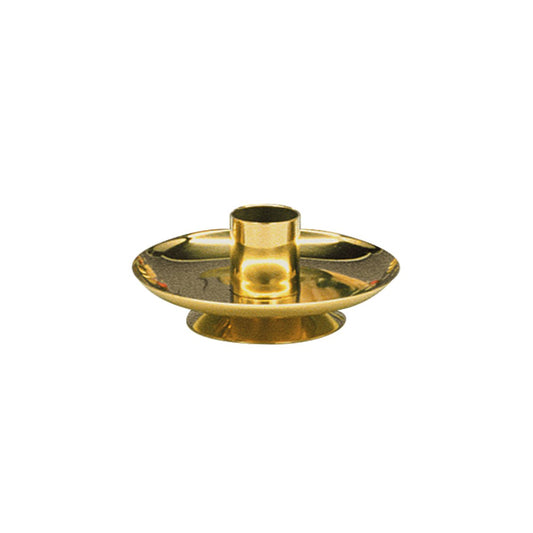 Simple Polished Brass Candlestick - Hayes & Finch