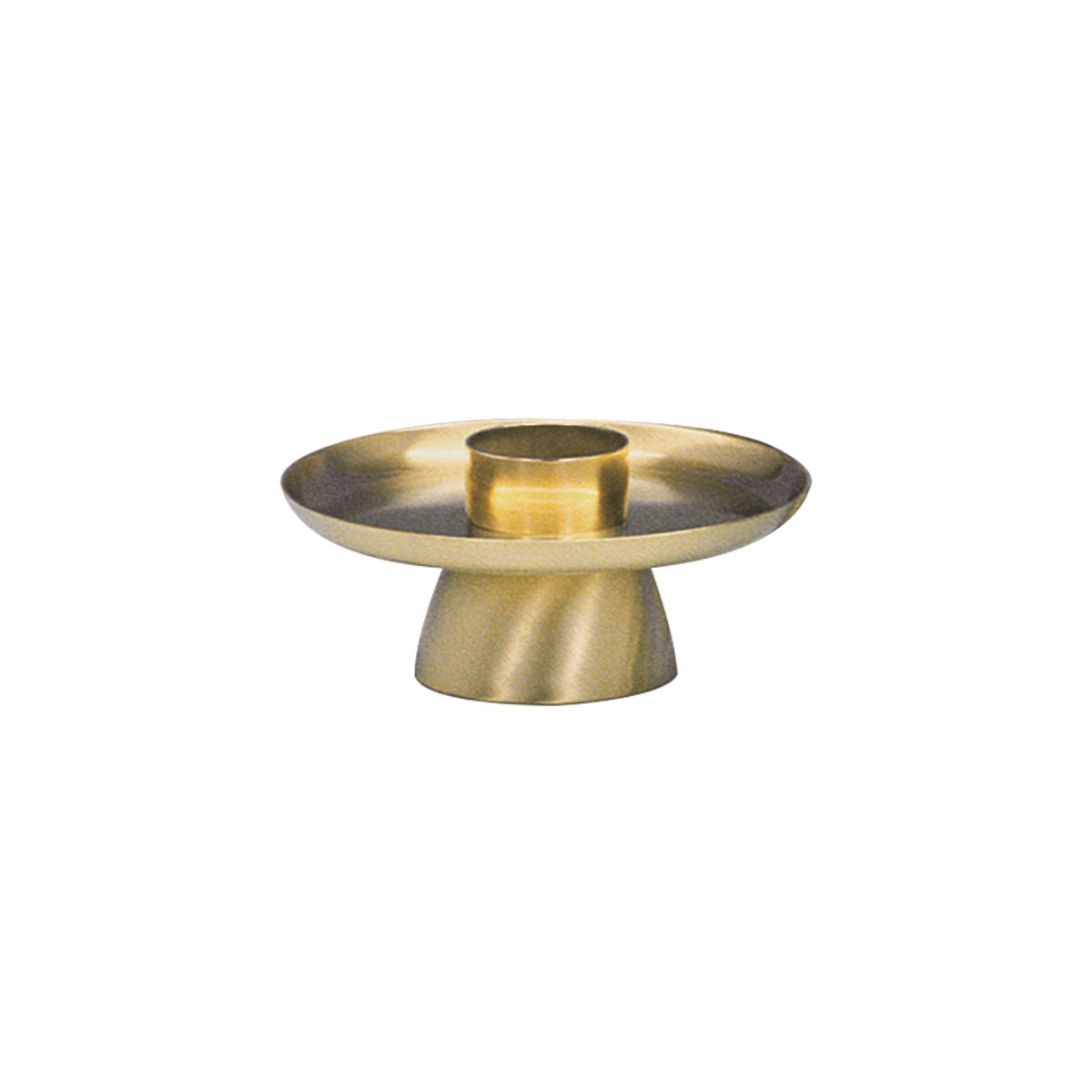 Simple Satin Brass Candlestick - Hayes & Finch