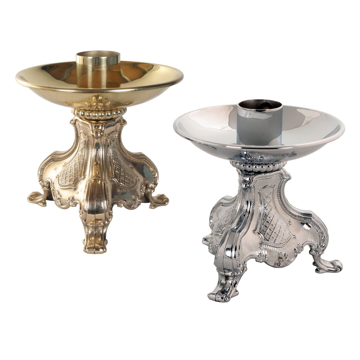 Small Baroque Style Candlestick - Hayes & Finch